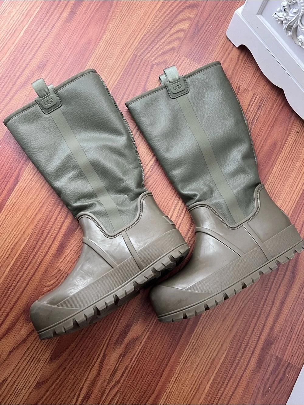 UGG Raincloud Tall Waterproof Rain Boot in Burnt Olive